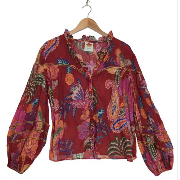 FARM Rio Red Multicolor Blouse - Picture 2 of 10